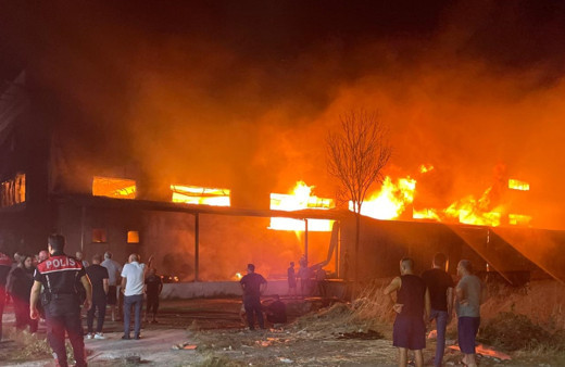 İzmir’de mobilya fabrikasında korkutan yangın