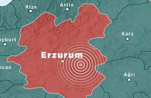 Erzurum'da 4,4 büyüklüğünde deprem meydana geldi