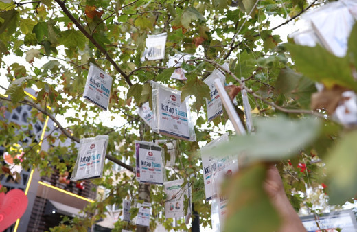 Kocaeli'de gelenek bozulmadı, kitaplar yine ağaçlarda çiçek açtı...