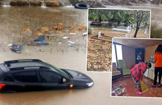 Muğla'da sağanak yağmur hiç durmuyor! Mezarlıklar bile su altında kaldı