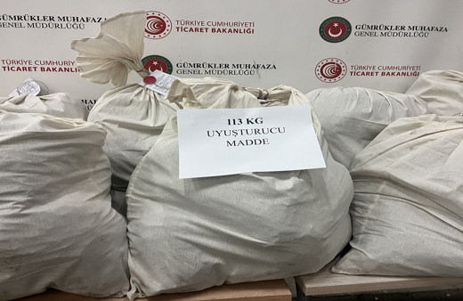 Kapıkule'de 113 kilogram uyuşturucu ele geçirildi