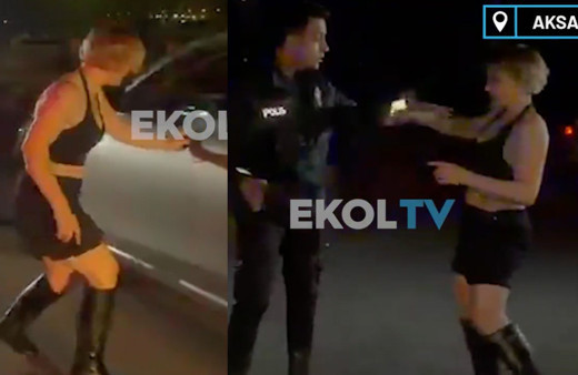 Aksaray'da alkollü kadın rezilliği! 'Sıkacağım size benim babam savcı'