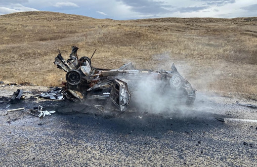 Bayburt'ta otomobil şarampole yuvarlandı! 1 ölü, 5 kişi yaralı