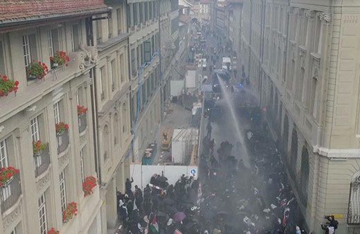 İsviçre polisi, Filistin'e destek gösterisine müdahale etti