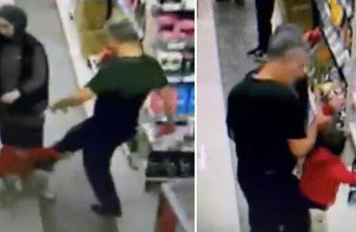 Markette küçük çocuğunu döven baba gözaltında