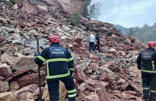 Ordu'da taş ocağı şantiyesinde göçük