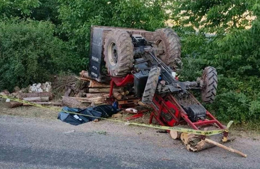 Bolu'da traktör devrildi! 1 ölü, 1 yaralı