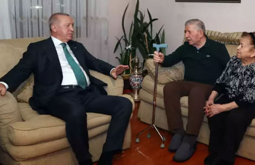 Cumhurbaşkanı Erdoğan'dan eski TBMM Başkanı Toptan'a ziyaret