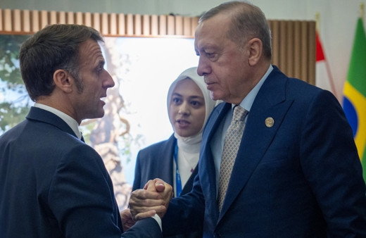 Cumhurbaşkanı Erdoğan Fransa Cumhurbaşkanı Macron ile görüştü