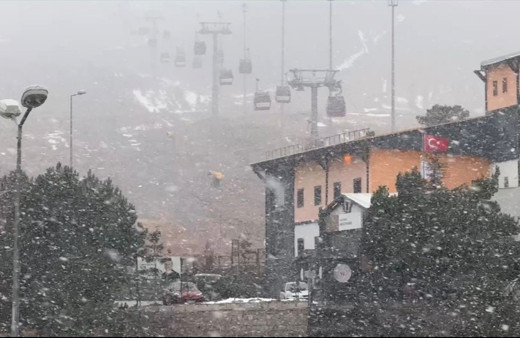 Erciyes'te yoğun kar! Manzara büyüleyecek