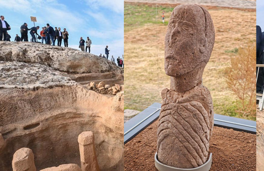 Göbeklitepe 'Ölüm Yüzü' bulundu! Eşi benzeri olmayan heykelin ağzı dikili