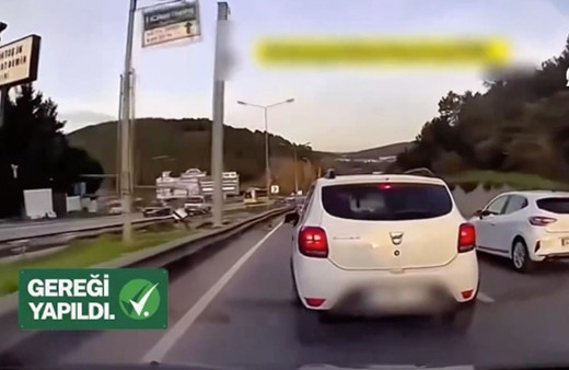 Ümraniye'de trafikte makas atıp trafiği tehlikeye atan o sürücü yakalandı