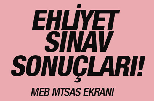 Ehliyet sonuçları 8 ekim MEB sınav sorgu sayfası