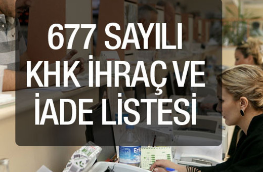22 Kasım 2016 son Resmi gazete yeni 677 khk ihraç listesi