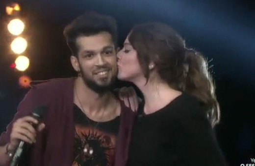 O Ses Türkiye'de Hadise'nin öpücüğü olay oldu! 