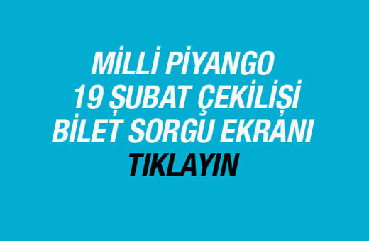 Milli Piyango 19 Şubat 2016 çekilişi bilet sorgulama ekranı 