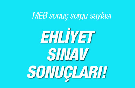 Ehliyet sınav sonuçları MTSAS sonuç ekranı MEB