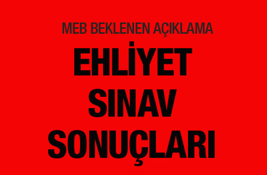 Ehliyet sınav sonuçları MEB sonuç sorgu paneli