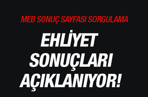 Ehliyet sonuçları MEB sınav sorgu ekranı MTSAS giriş