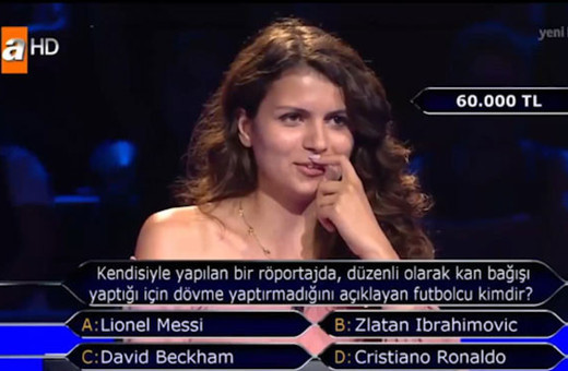 Kim Milyoner Olmak İster'de programa damga vuran Messi yorumu