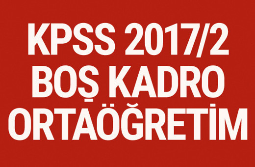 KPSS 2017/2 tercih kılavuzu ortaöğretim boş kadro başvuru ekranı