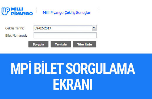 Milli Piyango sorgulama ve Süper loto sonuçları