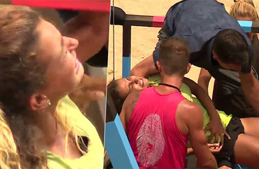 Survivor'da şok! Acılar içinde yerde kaldı!