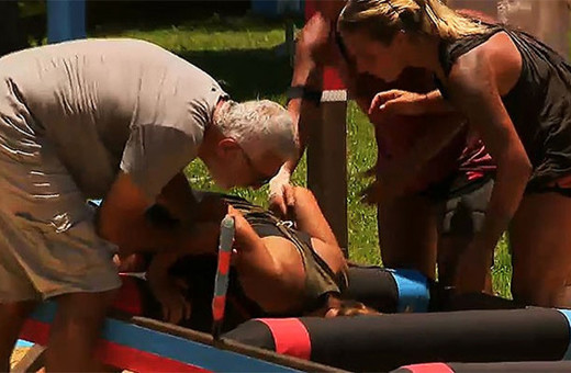 Berna, Survivor ödül oyununda iki defa sert şekilde düştü!