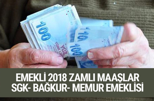 2018 Emekli enflasyon farkı zammı ocak maaşları ne kadar?