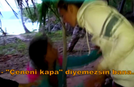 Berna Canbeldek Sahra Işık kavga görüntüleri (Survivor 2014)
