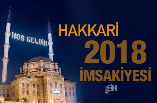 Hakkari İmsakiye 2018 Diyanet sahur imsak vakti iftar saatleri