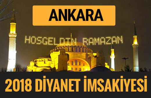 2018 İmsakiye Ankara- Sahur imsak vakti iftar ezan saatleri