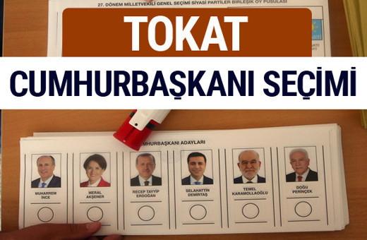Tokat Cumhurbaşkanları oy oranları YSK Sandık sonuçları 