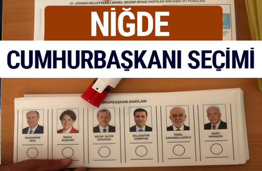 Niğde Cumhurbaşkanları oy oranları YSK Sandık sonuçları 