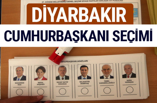 Diyarbakır Cumhurbaşkanları oy oranları YSK Sandık sonuçları 