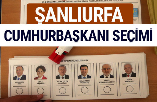 Şanlıurfa Cumhurbaşkanları oy oranları YSK Sandık sonuçları 