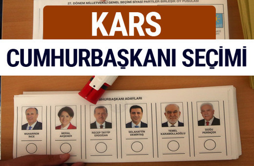 Kars Cumhurbaşkanları oy oranları YSK Sandık sonuçları 