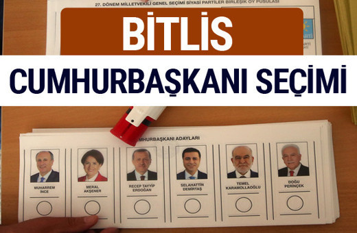 Bitlis Cumhurbaşkanları oy oranları YSK Sandık sonuçları 