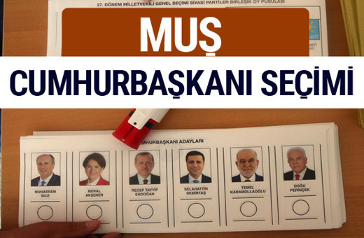 Muş Cumhurbaşkanları oy oranları YSK Sandık sonuçları 