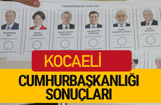 Kocaeli Cumhurbaşkanlığı seçim sonucu 2018 Kocaeli sonuçları