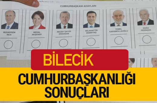 Bilecik Cumhurbaşkanlığı seçim sonucu 2018 Bilecik sonuçları