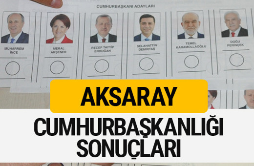 Aksaray Cumhurbaşkanlığı seçim sonucu 2018 Aksaray sonuçları