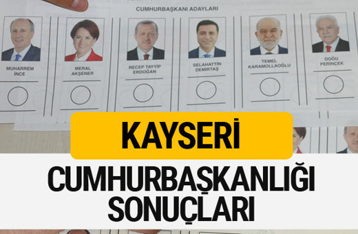 Kayseri Cumhurbaşkanlığı seçim sonucu 2018 Kayseri sonuçları
