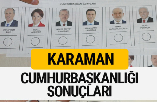 Karaman Cumhurbaşkanlığı seçim sonucu 2018 Karaman sonuçları
