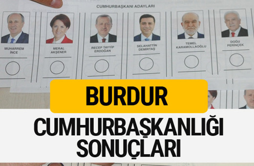 Burdur Cumhurbaşkanlığı seçim sonucu 2018 Burdur sonuçları