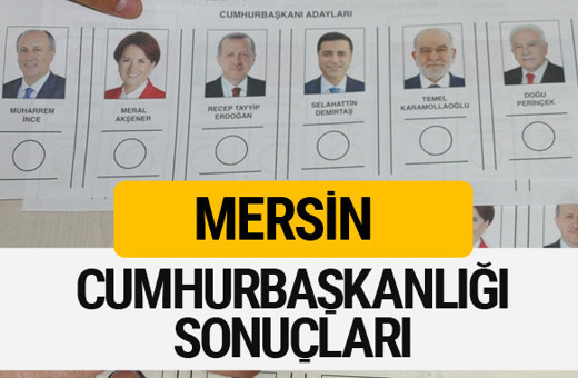 Mersin Cumhurbaşkanlığı seçim sonucu 2018 Mersin sonuçları