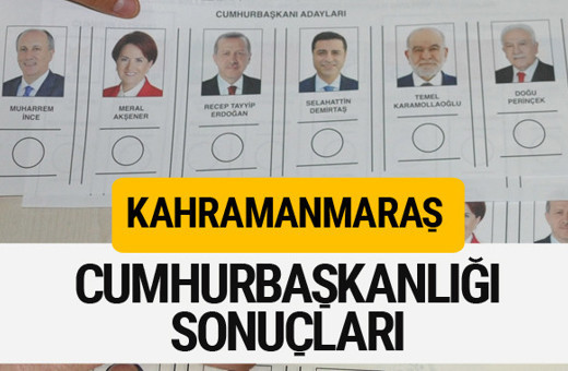 Kahramanmaraş Cumhurbaşkanlığı seçim sonucu 2018 Kahramanmaraş sonuçları