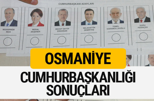 Osmaniye Cumhurbaşkanlığı seçim sonucu 2018 Osmaniye sonuçları