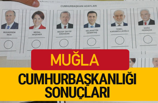 Muğla Cumhurbaşkanlığı seçim sonucu 2018 Muğla sonuçları
