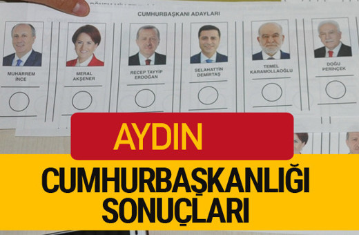 Aydın Cumhurbaşkanlığı seçim sonucu 2018 Aydın sonuçları